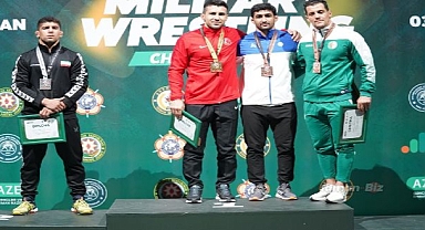 İzmirli Güreşçi Bakü'den Altın Madalya İle Döndü